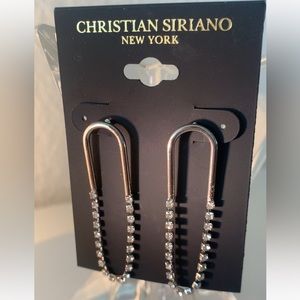 Christian Sitiano New York Crystal Dangle Eartimgs